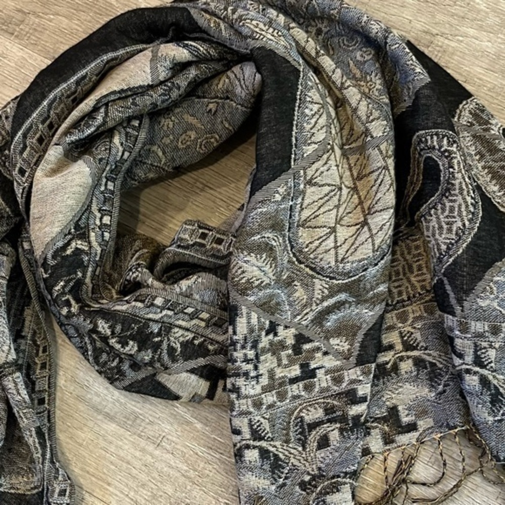 Pashmina Scarf Beige and Brown